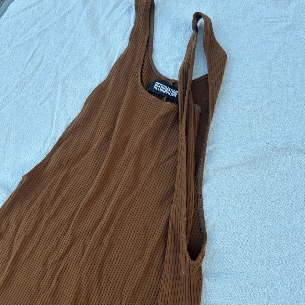 SOLD Reformation Diletta Dress, Ribbed Bodycon Dress, Summer Party - Picture 5 of 10